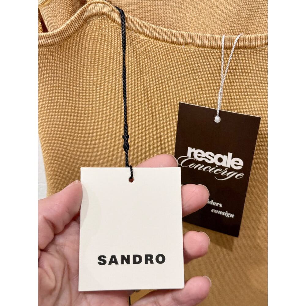 NWT Sandro Ombre Tie Dye Cut-Out Midi Sundress Bruns Women's Size 36 FR / 4 US - Picture 5 of 6